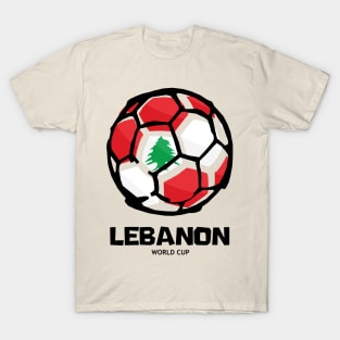 Lebanon Football Country Flag T-Shirt